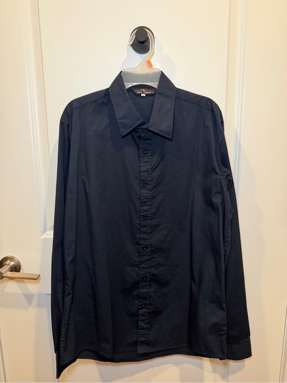 Women's Navy Button-Front Shirt - Classic Collared Style